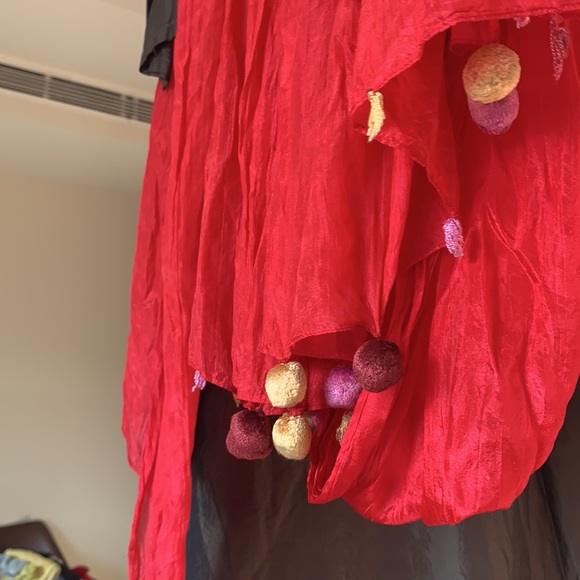 FESTIVE READY: CHOCOLATE BROWN silk kurta with tribal work. Lightweight. - Picture 8 of 12